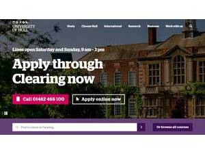 University of Hull's Website Screenshot