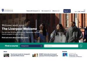 University of Liverpool's Website Screenshot