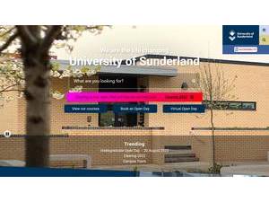 University of Sunderland's Website Screenshot