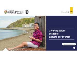 Aberystwyth University's Website Screenshot