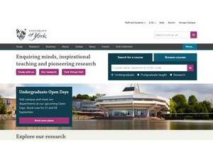 The University of York's Website Screenshot