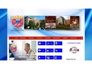 José Antonio Páez University's Website Screenshot