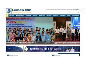 The University of Da nang's Website Screenshot