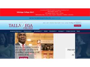 Talladega College's Website Screenshot