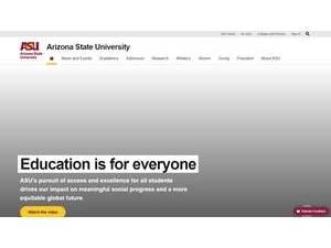 Arizona State University's Website Screenshot