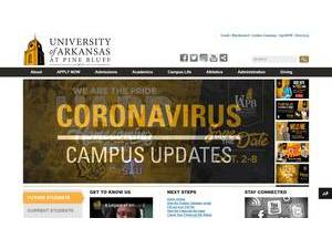 University of Arkansas at Pine Bluff's Website Screenshot