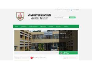 University of Burundi's Website Screenshot
