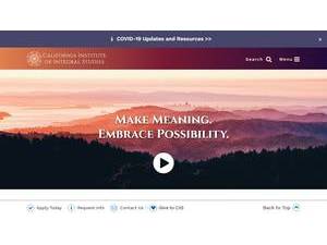 California Institute of Integral Studies's Website Screenshot