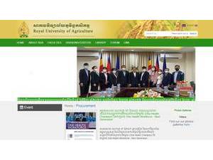 Royal University of Agriculture's Website Screenshot