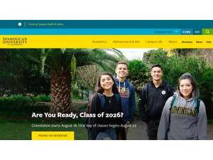 Dominican University of California's Website Screenshot