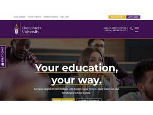 Humphreys University's Website Screenshot