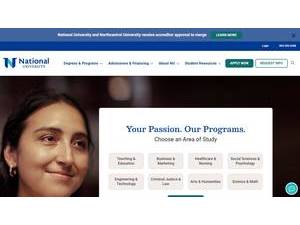 National University's Website Screenshot
