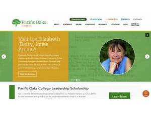 Pacific Oaks College's Website Screenshot