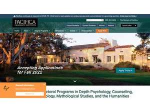 Pacifica Graduate Institute's Website Screenshot