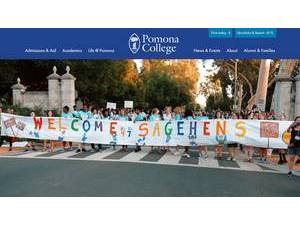 Pomona College's Website Screenshot