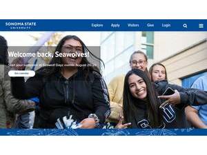 Sonoma State University's Website Screenshot