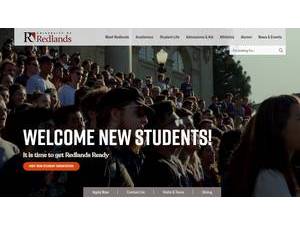 University of Redlands's Website Screenshot