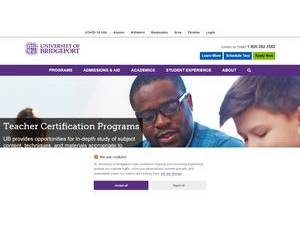 University of Bridgeport's Website Screenshot