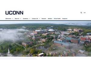 University of Connecticut's Website Screenshot