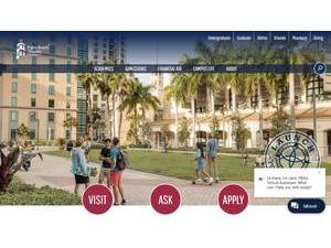 Palm Beach Atlantic University's Website Screenshot