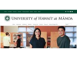 University of Hawaii at Manoa's Website Screenshot