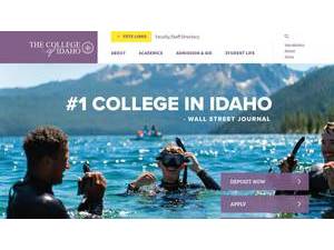 The College of Idaho's Website Screenshot