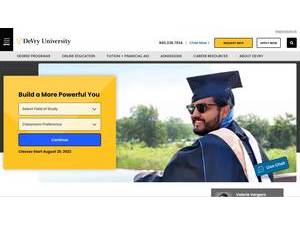 DeVry University's Website Screenshot