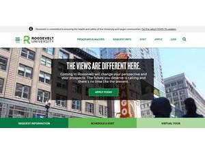 Roosevelt University's Website Screenshot
