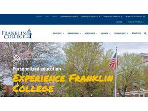 Franklin College's Website Screenshot