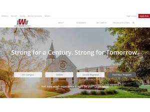 Indiana Wesleyan University's Website Screenshot