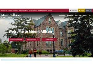 Mount Allison University's Website Screenshot