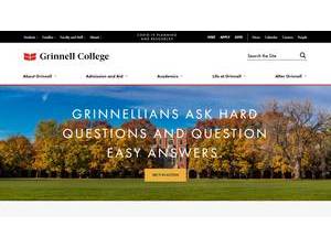 Grinnell College's Website Screenshot