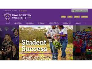 Iowa Wesleyan University's Website Screenshot