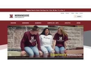 Morningside University's Website Screenshot