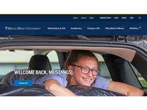 Mount Mercy University's Website Screenshot
