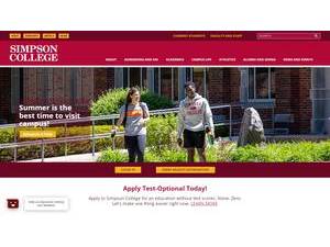 Simpson College's Website Screenshot
