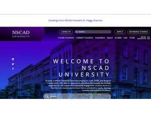 NSCAD University's Website Screenshot