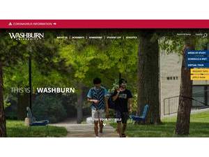 Washburn University's Website Screenshot
