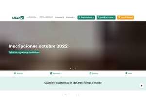 Siglo 21 Business University's Website Screenshot