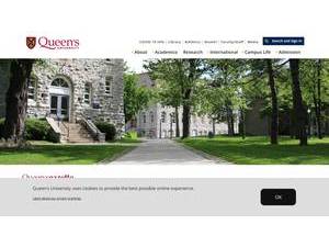 Queen's University's Website Screenshot