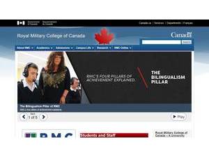 Collège militaire royal du Canada's Website Screenshot