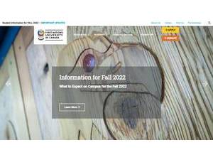 First Nations University of Canada's Website Screenshot