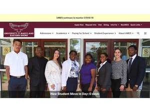 University of Maryland Eastern Shore's Website Screenshot