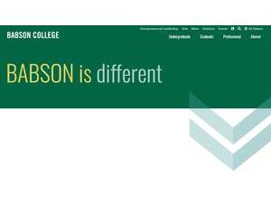 Babson College's Website Screenshot