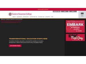 Eastern Nazarene College's Website Screenshot