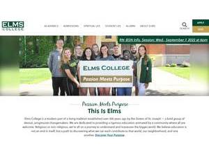 College of Our Lady of the Elms's Website Screenshot
