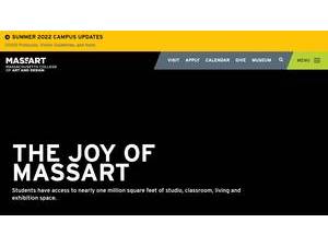Massachusetts College of Art and Design's Website Screenshot