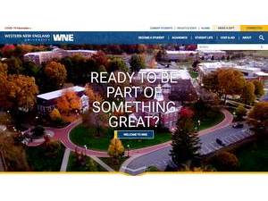 Western New England University's Website Screenshot
