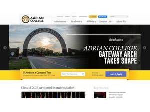 Adrian College's Website Screenshot