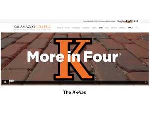 Kalamazoo College's Website Screenshot